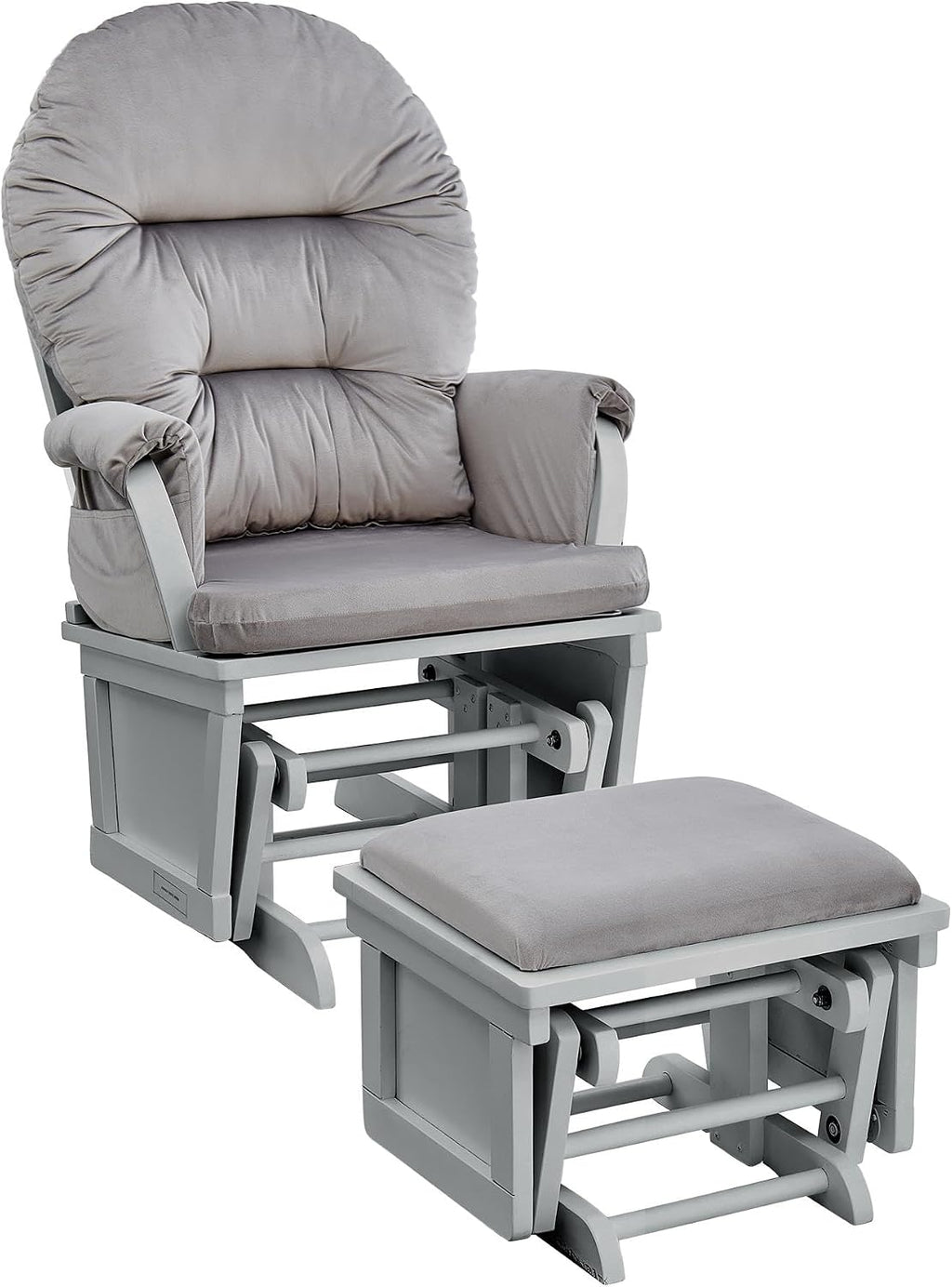Suite Bebe Madison Glider Rocker and Ottoman, Grey and Light Grey
