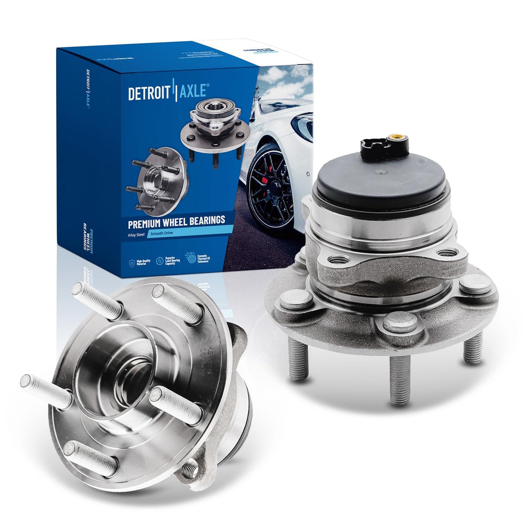 Detroit Axle - FWD Rear Wheel Bearing Hubs for 2014-2020 Ford Fusion 2014-2016 Lincoln MKZ [Built After 01/18/2014], Wheel Bearing and Hubs Assembly Replacement