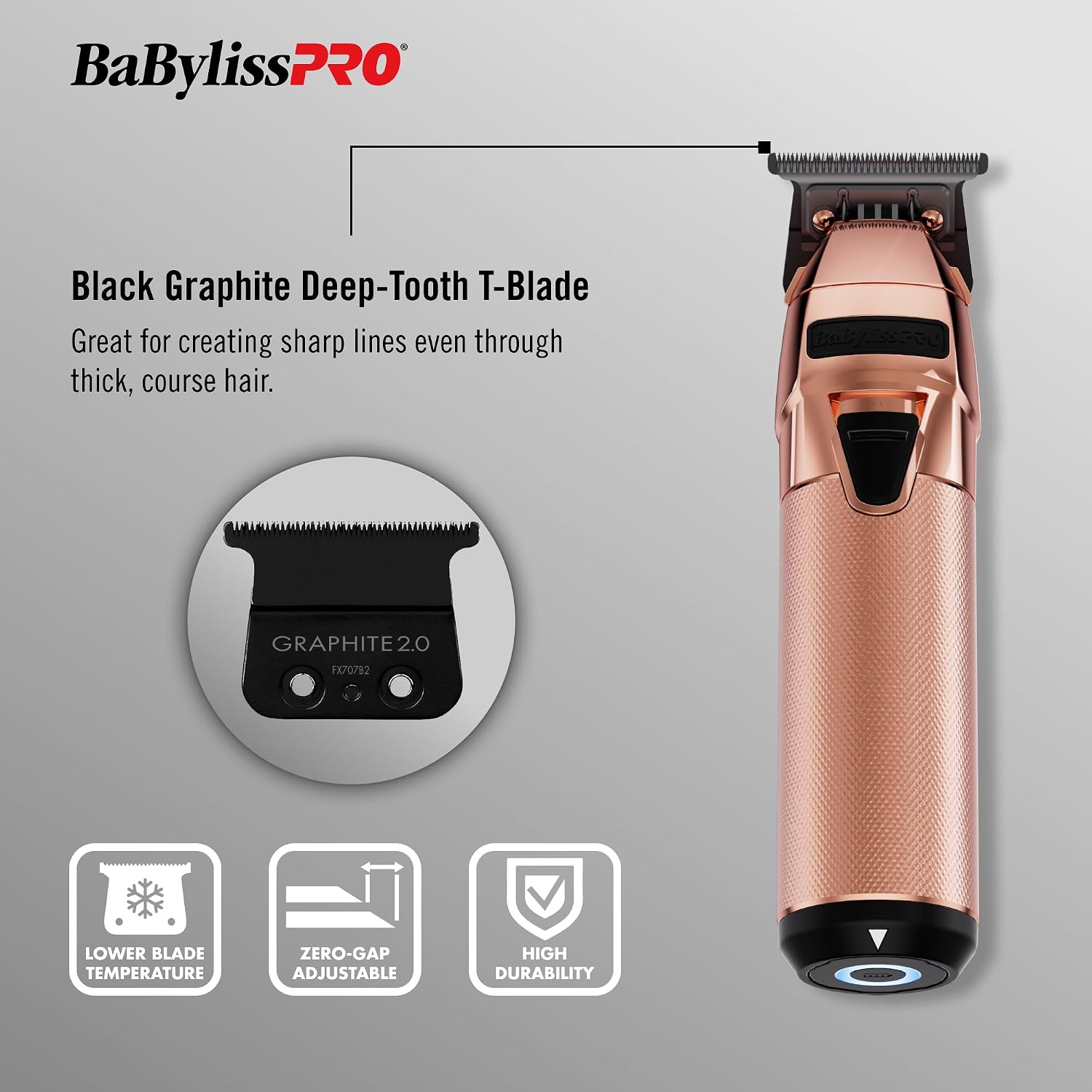 BaBylissPRO FXONE Professional Cordless Outlining Trimmers for Men with Interchangeable Battery