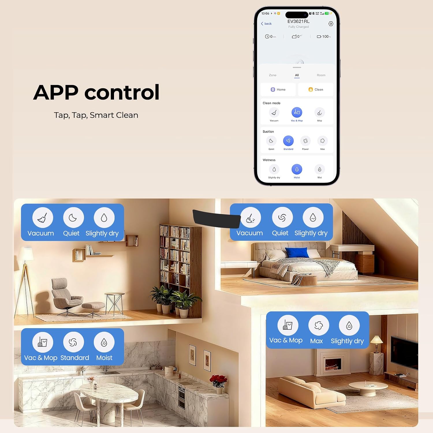Robot Vacuum and Mop with Smart Mechanical Arm, 10000Pa Robotic Vacuum, 150 Mins Runtime, APP/Alexa, Multi-Floor Mapping, Self-Charging for Pet Hair, Carpet and Hard Floor