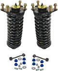 TRQ Front Suspension Kit Shock & Spring Strut Assembly Sway Bar Stabilizer Link Compatible with 2007-2011 Dodge Nitro 2008-2012 Jeep Liberty