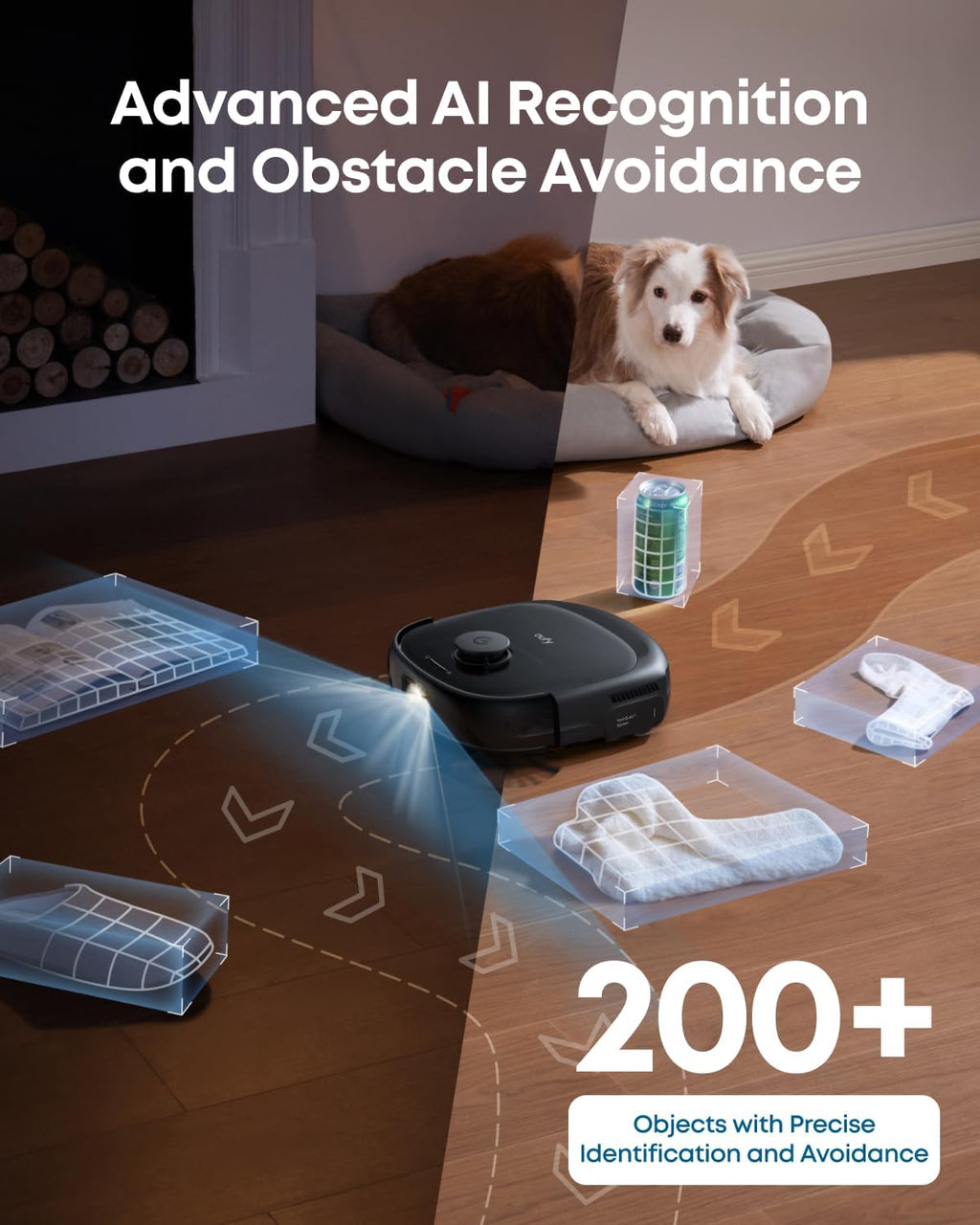 eufy E25 Omni Robot Vacuum and Mop Combo, HydroJet System, 20,000 Pa Turbo Suction,Zero-Tangling, Corner to Edge Deep Cleaning, with auto All-in-One Station（renewed- Acceptable）