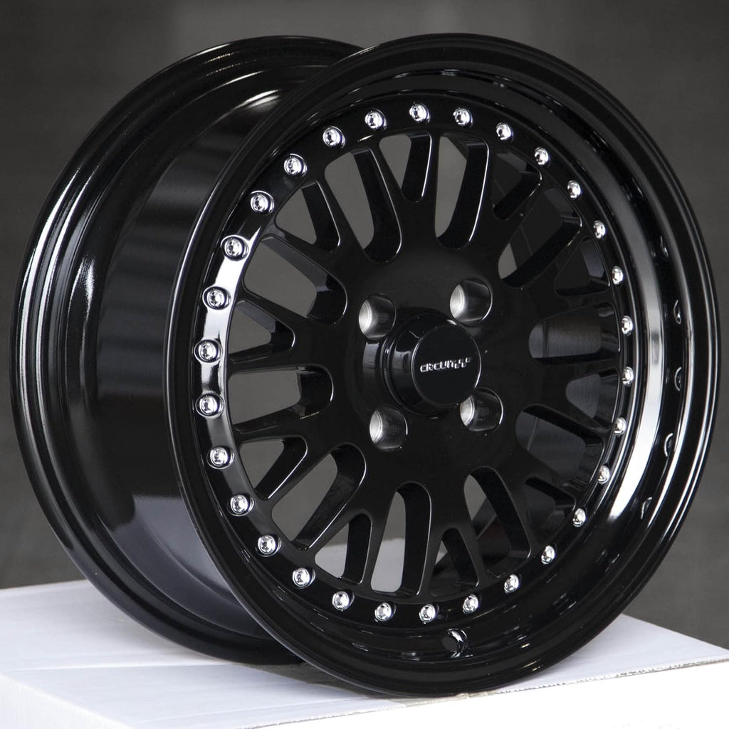 Circuit Performance CP21 15×7 Gloss Black 4×100 [+25mm] Wheel Rim compatible with Acura Integra, Honda Civic, Mazda Miata MX5, and BMW E30