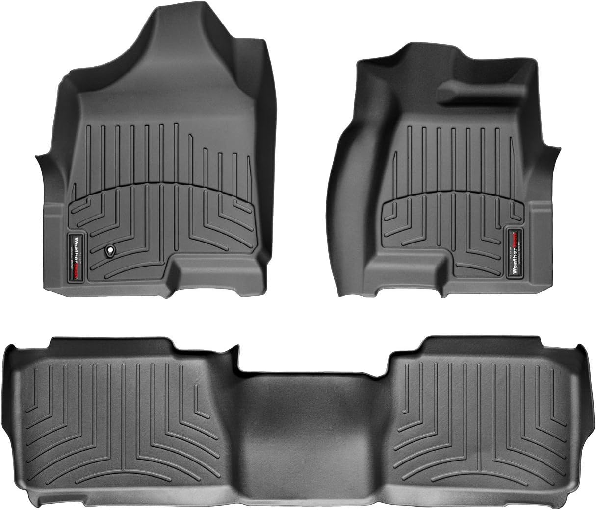 WeatherTech Custom Fit FloorLiners for Hummer H2-1st & 2nd Row (44284-1-2), Black
