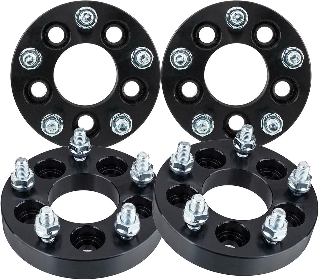 4PC 5x5.5 to 5x5 Wheel Adapters 1.25 Inch with 14x1.5 Studs Compatible with Ram 1500 5 Lug 5x139.7 to 5x127 Rims for 2014-2018 R-A-M 1500