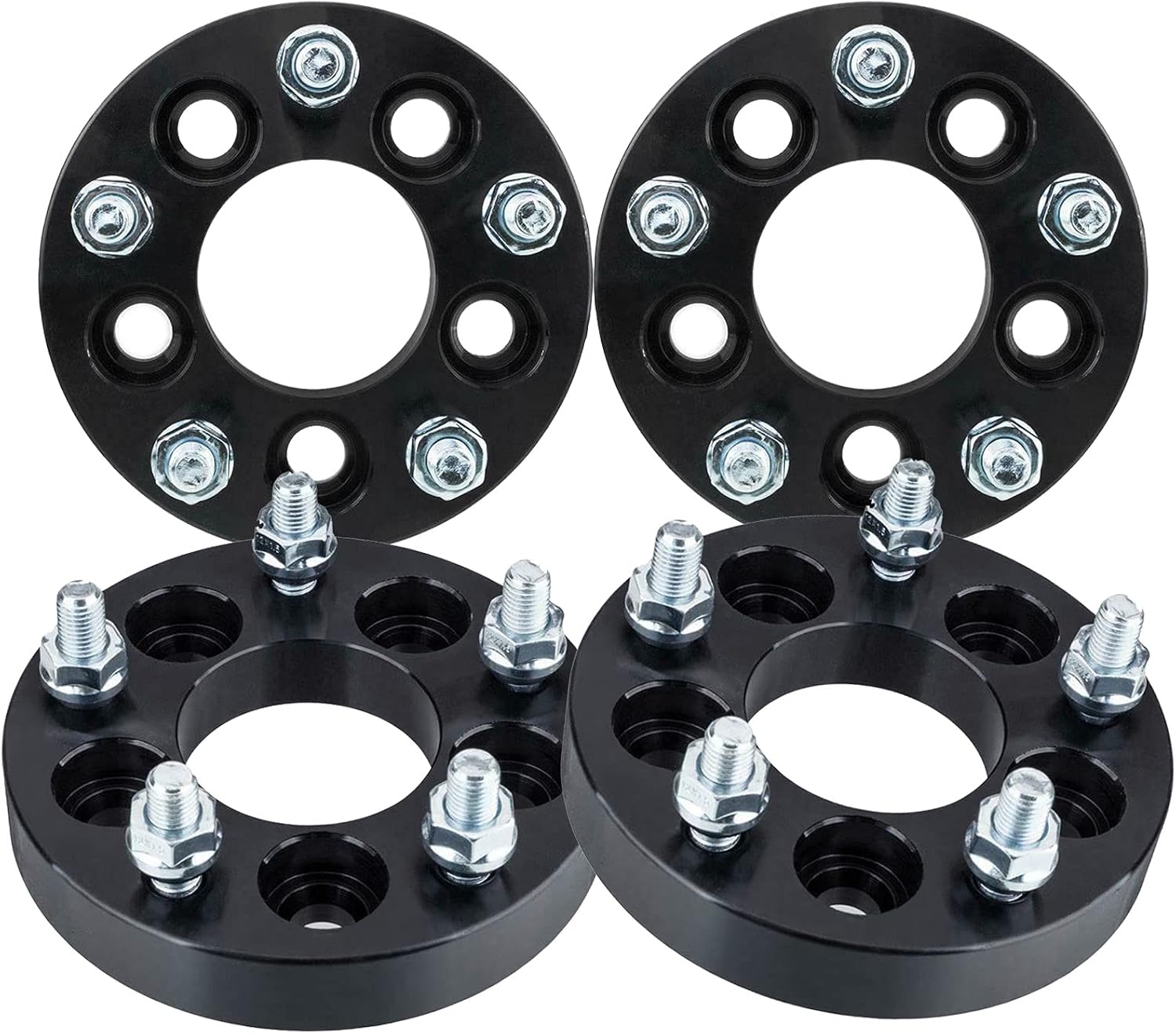 4PC 5x5.5 to 5x5 Wheel Adapters 1.25 Inch with 14x1.5 Studs Compatible with Ram 1500 5 Lug 5x139.7 to 5x127 Rims for 2014-2018 R-A-M 1500