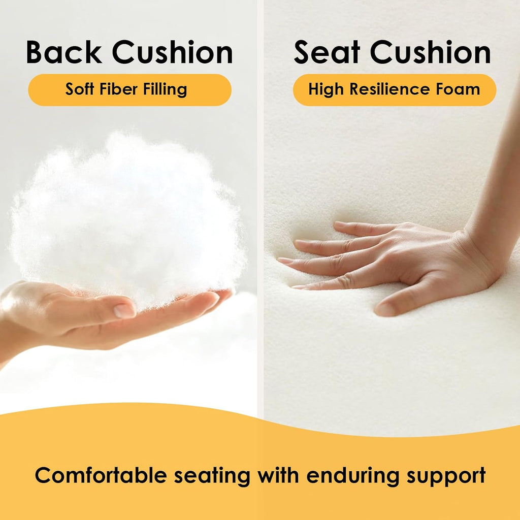 Outdoor High Back Chair Cushion, 2 Pack 48 x 24 inches Patio Chair Cushions Water Repellent Rocking Cushions Indoor Furniture Seat Pad with 2 Pillows, Tan Dotted Red Base