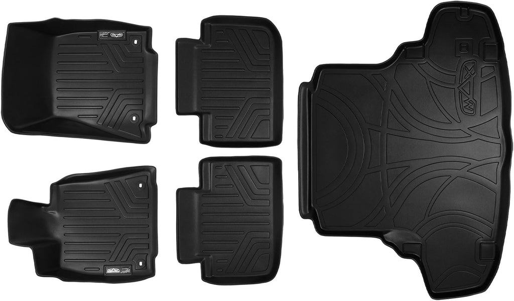 MAXLINER Floor Mats 2 Rows and Cargo Liner Set Black for 2014-2019 Lexus IS Sedan Rear Wheel Drive Only