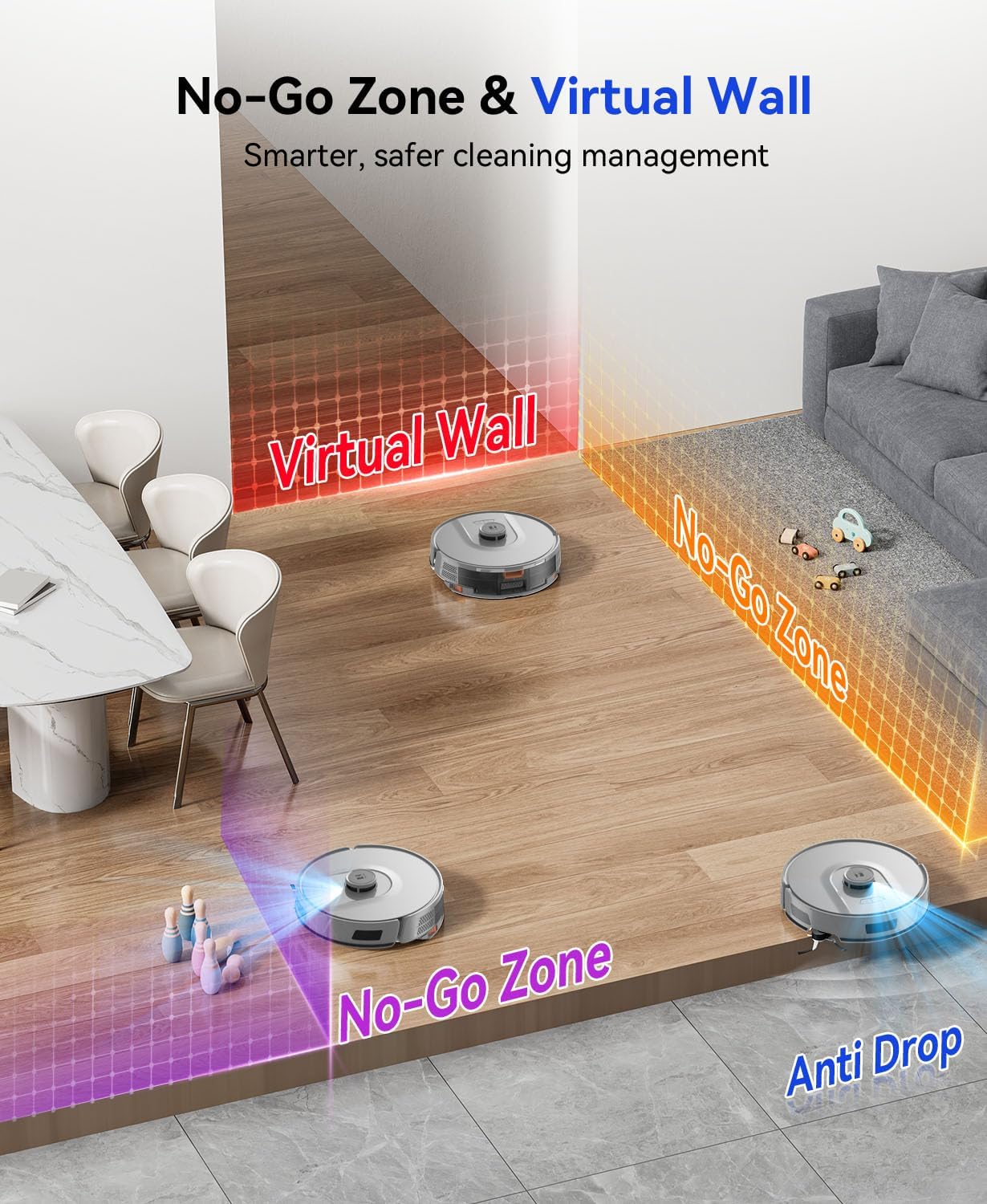 Robot Vacuum 20,000 Pa Robot Vacuum and Mop,90 Day Self Emptying Vacuum Robot,Lidar Navigation,5G/2.4GWiFi APP Aspirateur Robot,Self-Charging Robot Vacuums for Pet,Floor,Carpet Gray R11