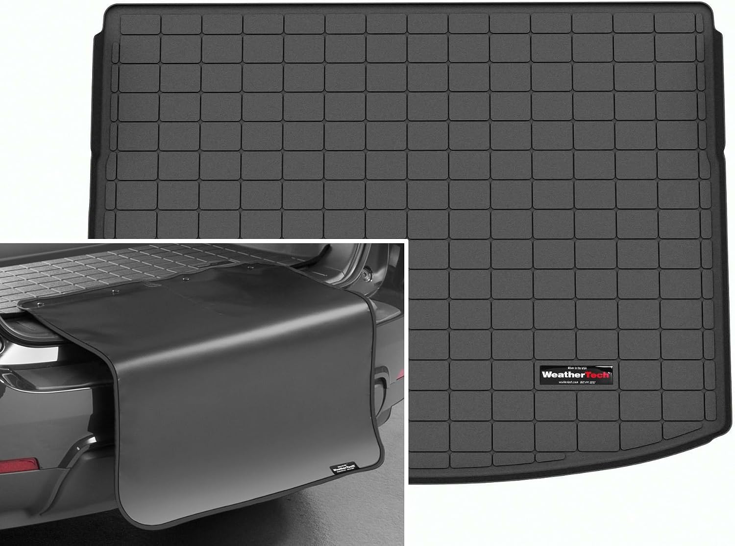 WeatherTech Cargo Trunk Liner with Bumper Protector for Honda CR-V, CR-V, Cargo Tray in Lowest w/Bumper Protector (401568SK), Black