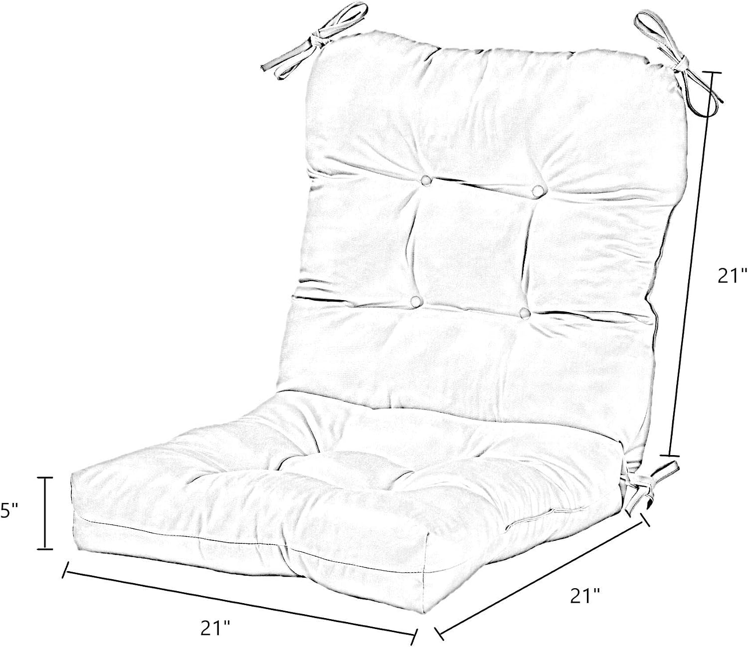 Greendale Home Fashions Outdoor 42x21-inch Seat/Back Chair Cushion (Set of 2), Painted Desert