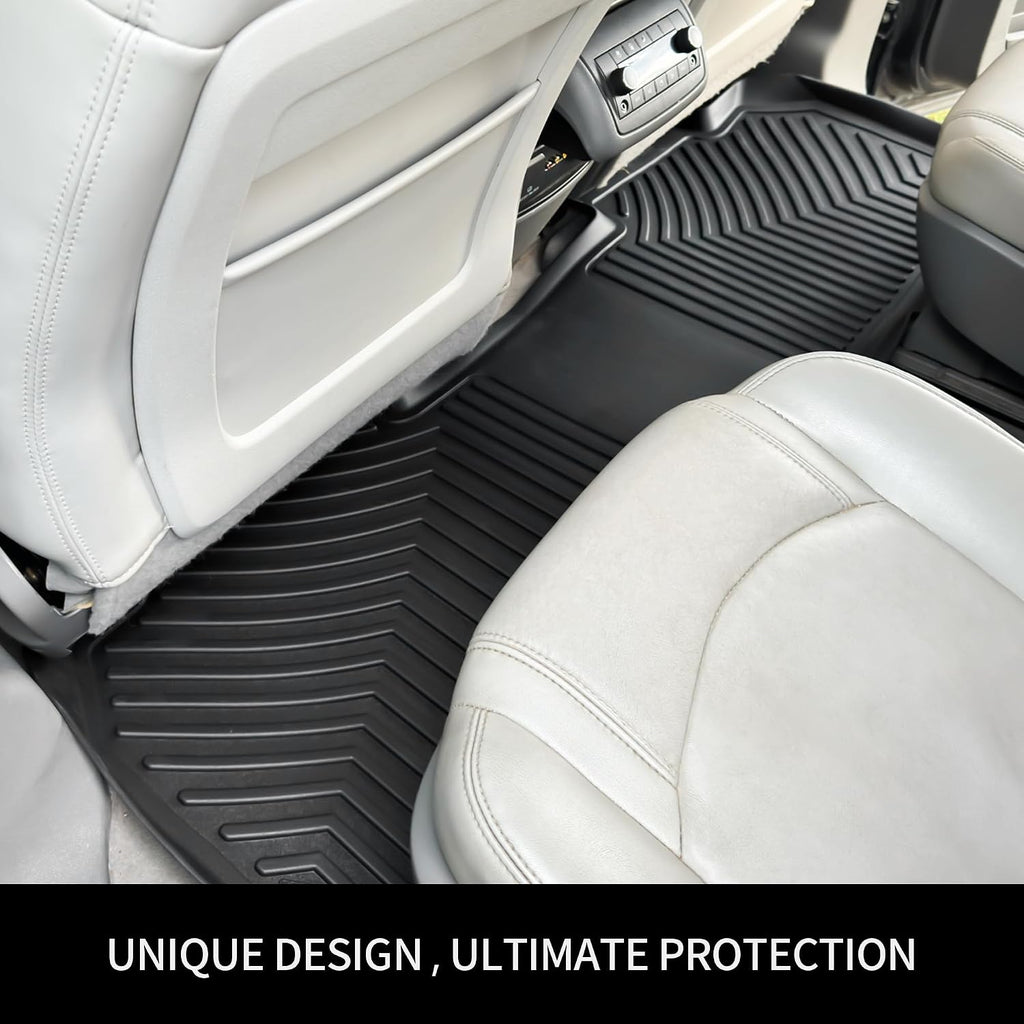 OEDRO Floor Mats & Cargo Liner with Backrest Mat for Chevy Traverse 2024-2026 (Only 7 Seats) & GMC Acadia 2024-2026 (Only 7 Seats) & Buick Enclave 2025-2026, Custom Fit TPE All Weather Floor Liners