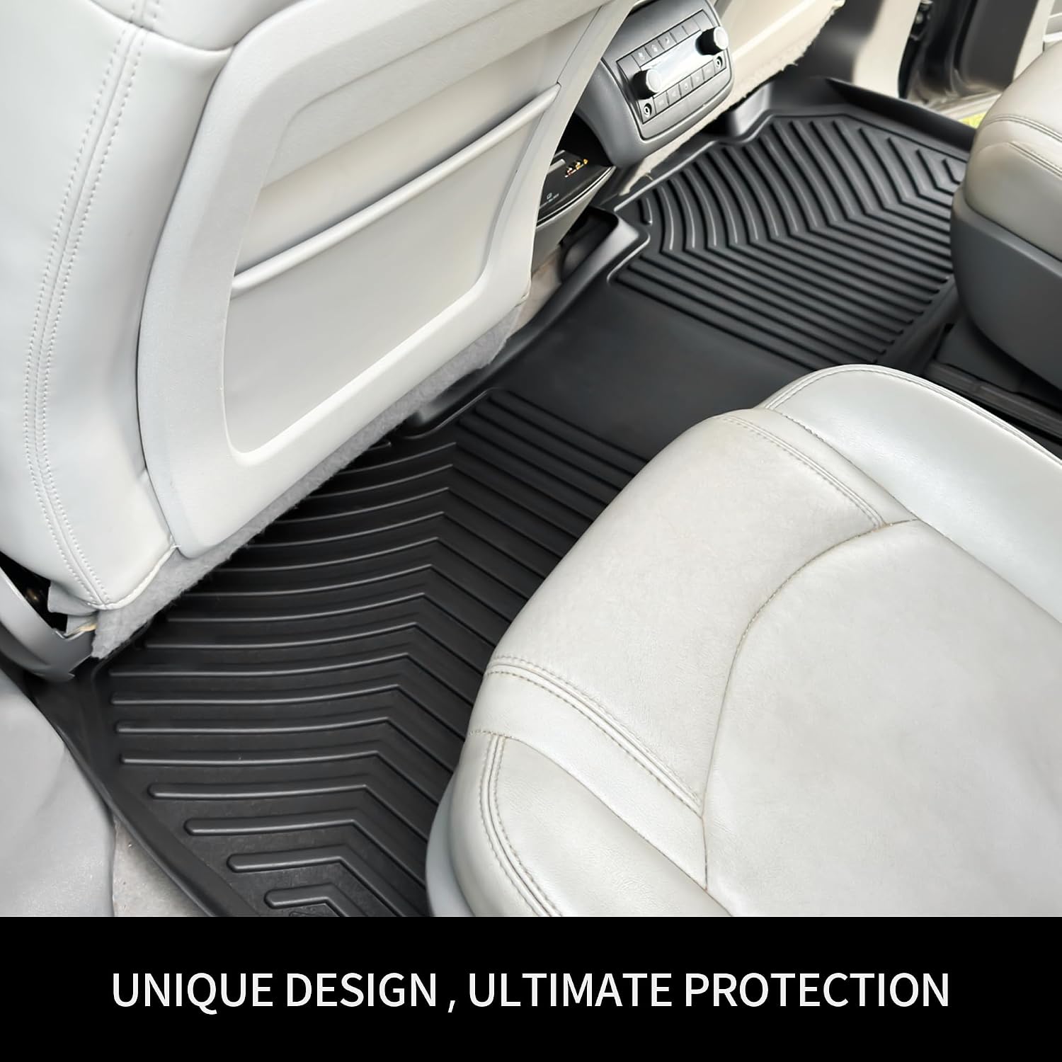 OEDRO Floor Mats & Cargo Liner with Backrest Mat for Chevy Traverse 2024-2026 (Only 7 Seats) & GMC Acadia 2024-2026 (Only 7 Seats) & Buick Enclave 2025-2026, Custom Fit TPE All Weather Floor Liners