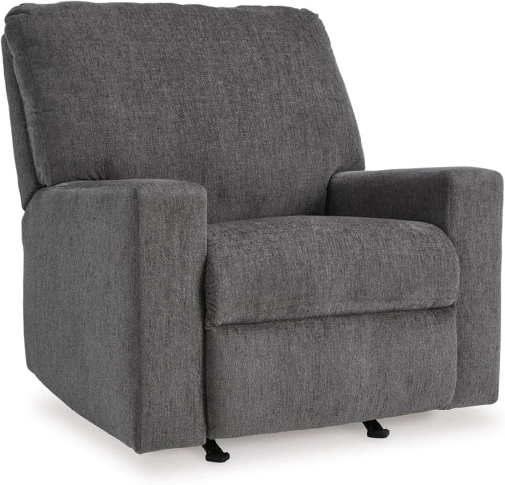 Signature Design by Ashley Rannis Casual Manual Rocker Recliner, Gray