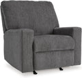 Signature Design by Ashley Rannis Casual Manual Rocker Recliner, Gray