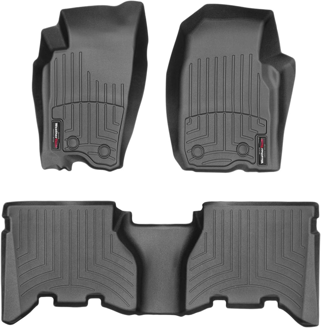 WeatherTech Custom Fit FloorLiners for Jeep Grand Cherokee - 1st & 2nd Row (441214-1-2), Black