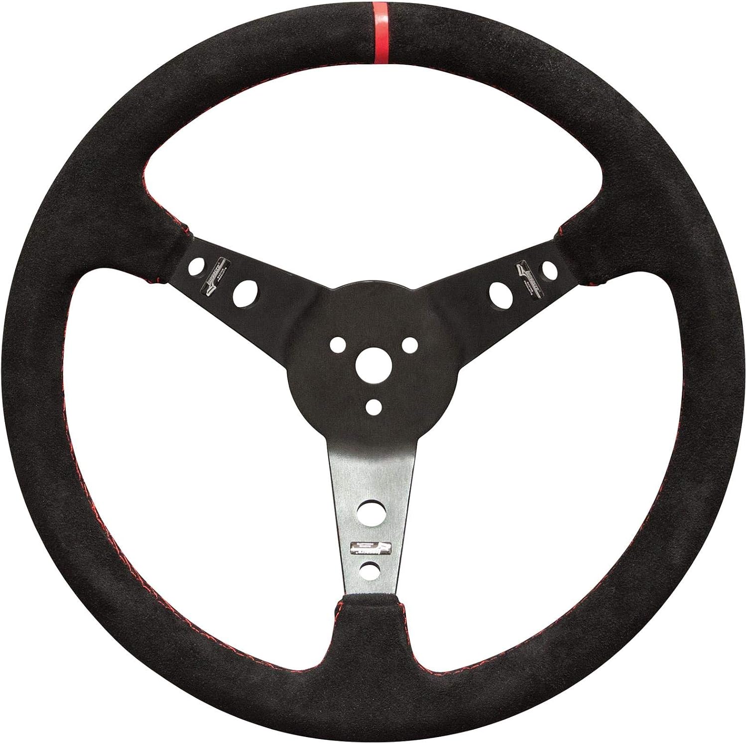 Longacre 52-56797 Pro Alum. Racing Wheel, Suede Rim, 15' Blk