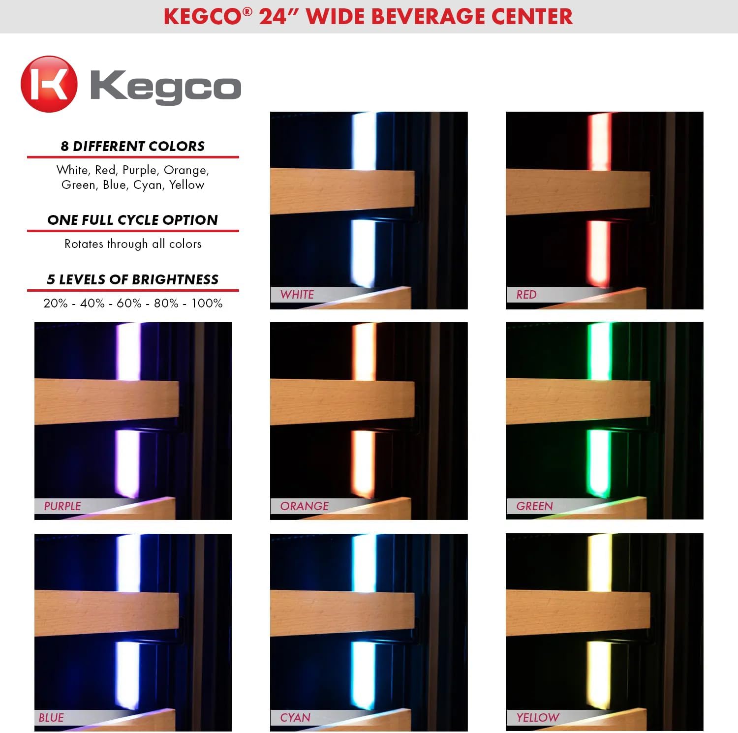 Kegco 24' Wide Stainless Steel Right Hinge Beverage Center VSBC-24LSR