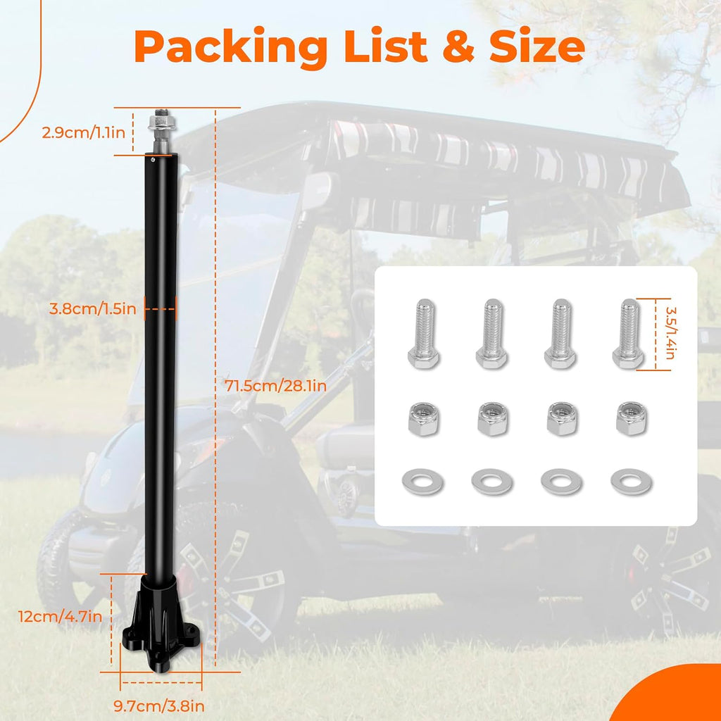 Golf Cart Steering Shaft and Column Rebuild Kit 70607-G01 Compatible with EZGO TXT Golf Cart 2001-up, with 4 Bolt Steering Mount, Replace for 70610-G01, 70610-G02