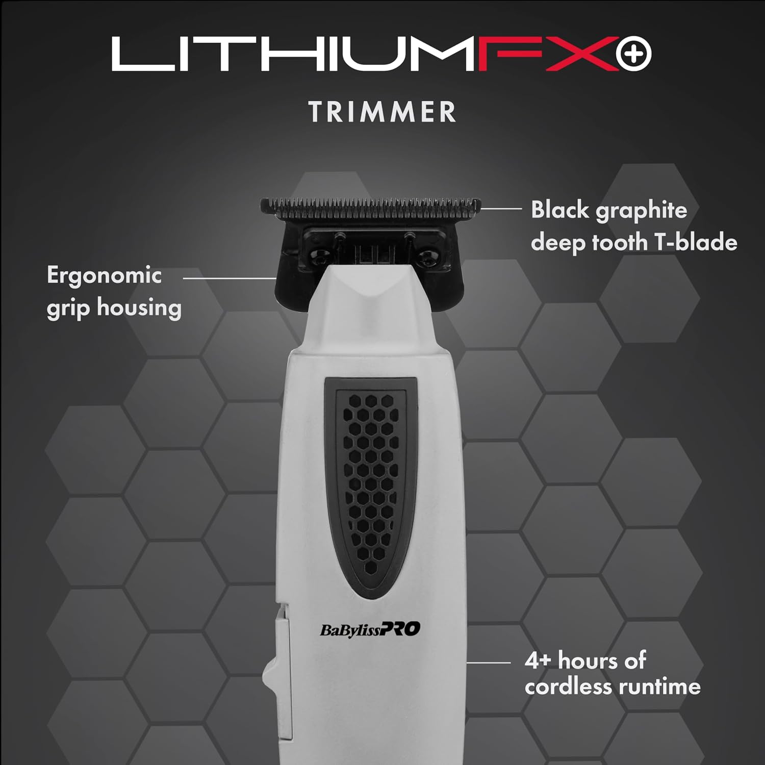 BaBylissPRO LithiumFX Cord/Cordless Lithium Ergonomic Hair Trimmers for Men