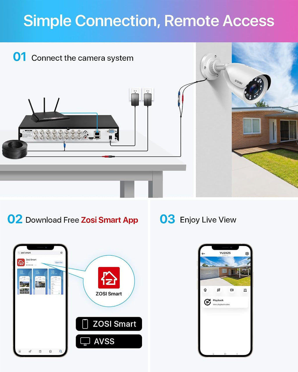 ZOSI H.265+ 1080p 16 Channel Security Camera System, 16CH DVR Recorder with AI Human Vehicle Detect, 12 x 1080p Weatherproof CCTV Bullet Camera Outdoor Indoor 80ft Night Vision, Motion Alerts, 2TB HDD