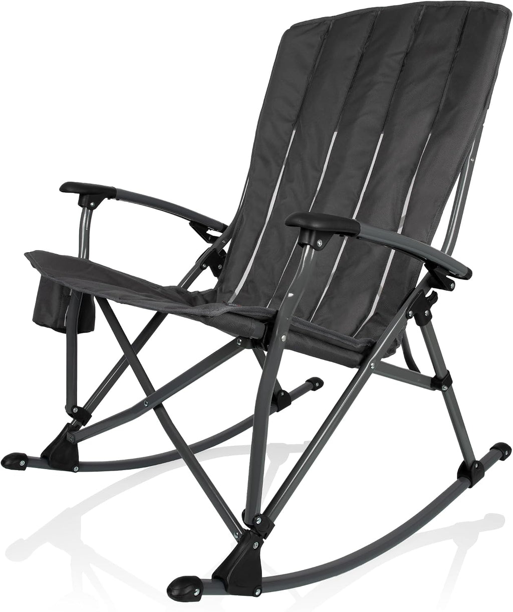 Picnic TIME Outdoor Rocking Camp Chair - XL Heavy Duty Camping Chair for Adults
