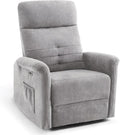 MCombo Power Swivel Glider Recliner Chair, Electric Rocker Recliner Chairs with USB Charging Ports for Living Room and Nursery, Fabric 7763 (Light Grey)