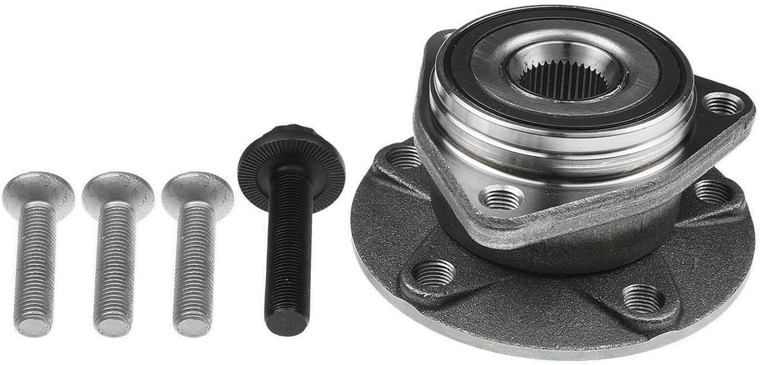 2pcs Left & Right Wheel Hub Bearing Assembly 3-Flange Bolt Hole Qty 5-Wheel Stud Qty for VW,for Audi