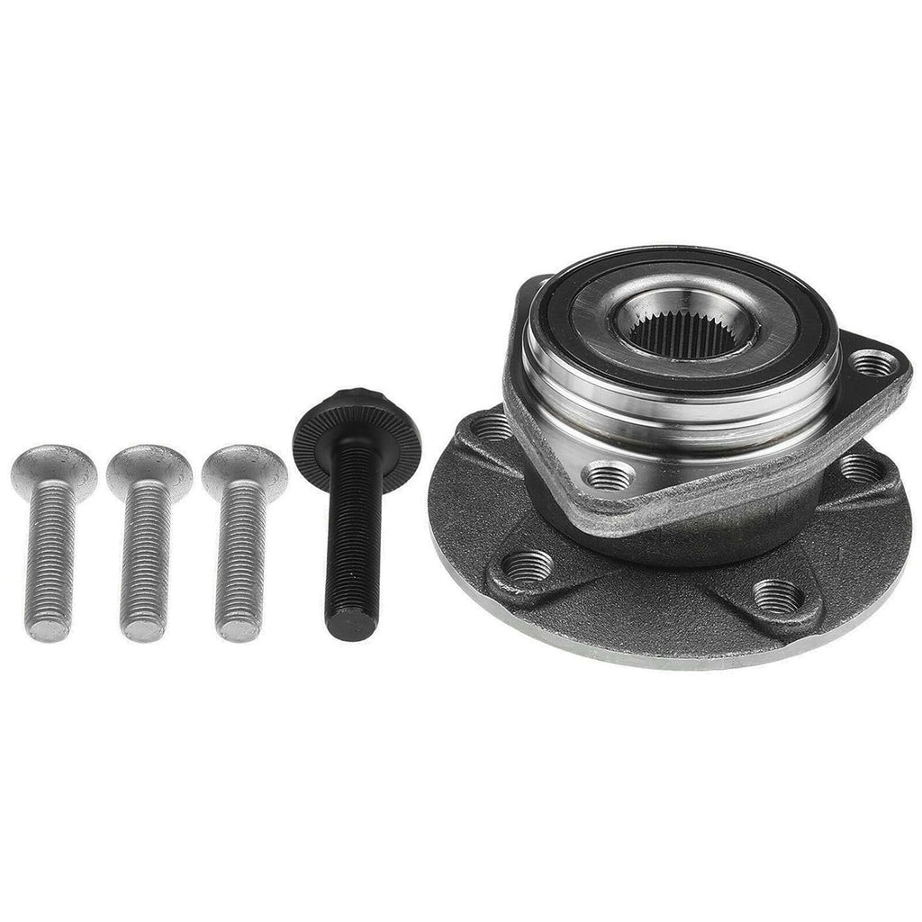 2pcs Left & Right Wheel Hub Bearing Assembly 3-Flange Bolt Hole Qty 5-Wheel Stud Qty for VW,for Audi,Free Return