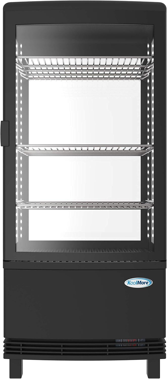 KoolMore CDCU-3C-BK Display Refrigerator, Black, 3cubic feet