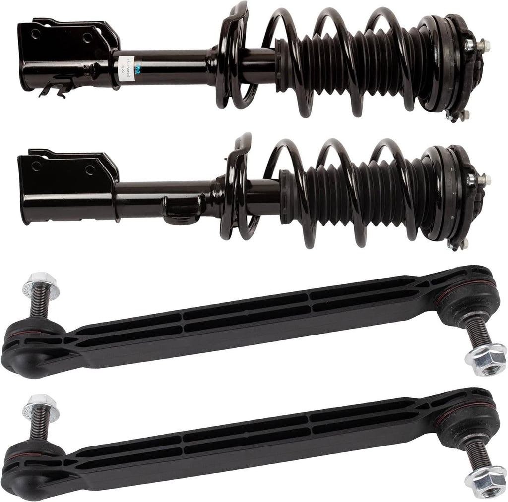 TRQ Front Suspension Kit 4 Piece for Jeep | for 2017-2021 Jeep Compass AWD Auto Trans Mexico Built Models (1st VIN Digit 3)