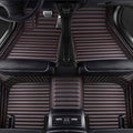 Custom All-Weather Car Floor Mats for Hyundai Genesis Coupe 2010-2016, Waterproof Anti-Slip Leather Mats Full Coverage 3D Design Cargo Liners Accessories, Black-Red
