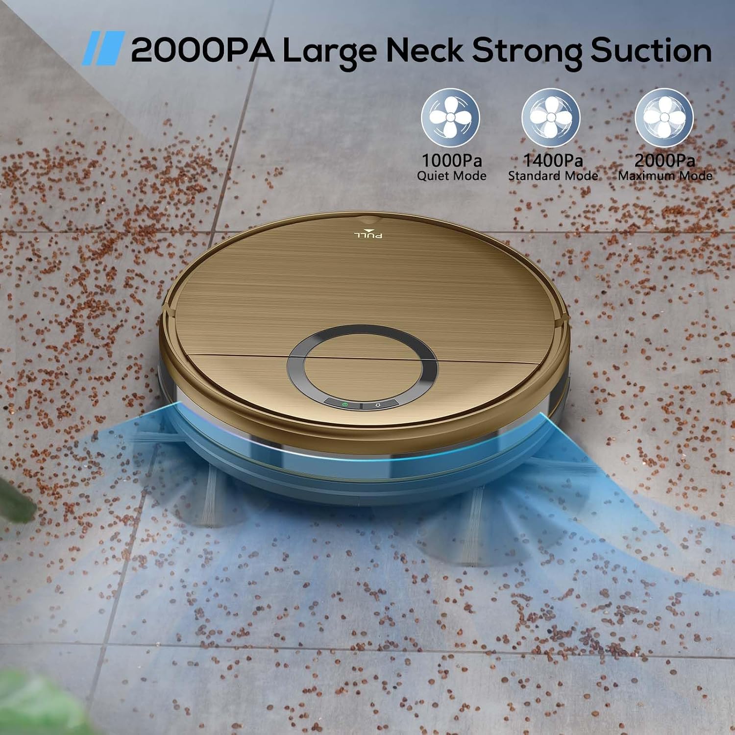 Robot Vacuum, 2 in 1 Robot Vacuum and Mop Combo for Pet Owners: Strong Suction, Anti-Tangle Brushless Inlet, Picks Up Dog & Cat Hair, Wet Mopping Removes Paw Prints, Auto-Recharge with Schedule