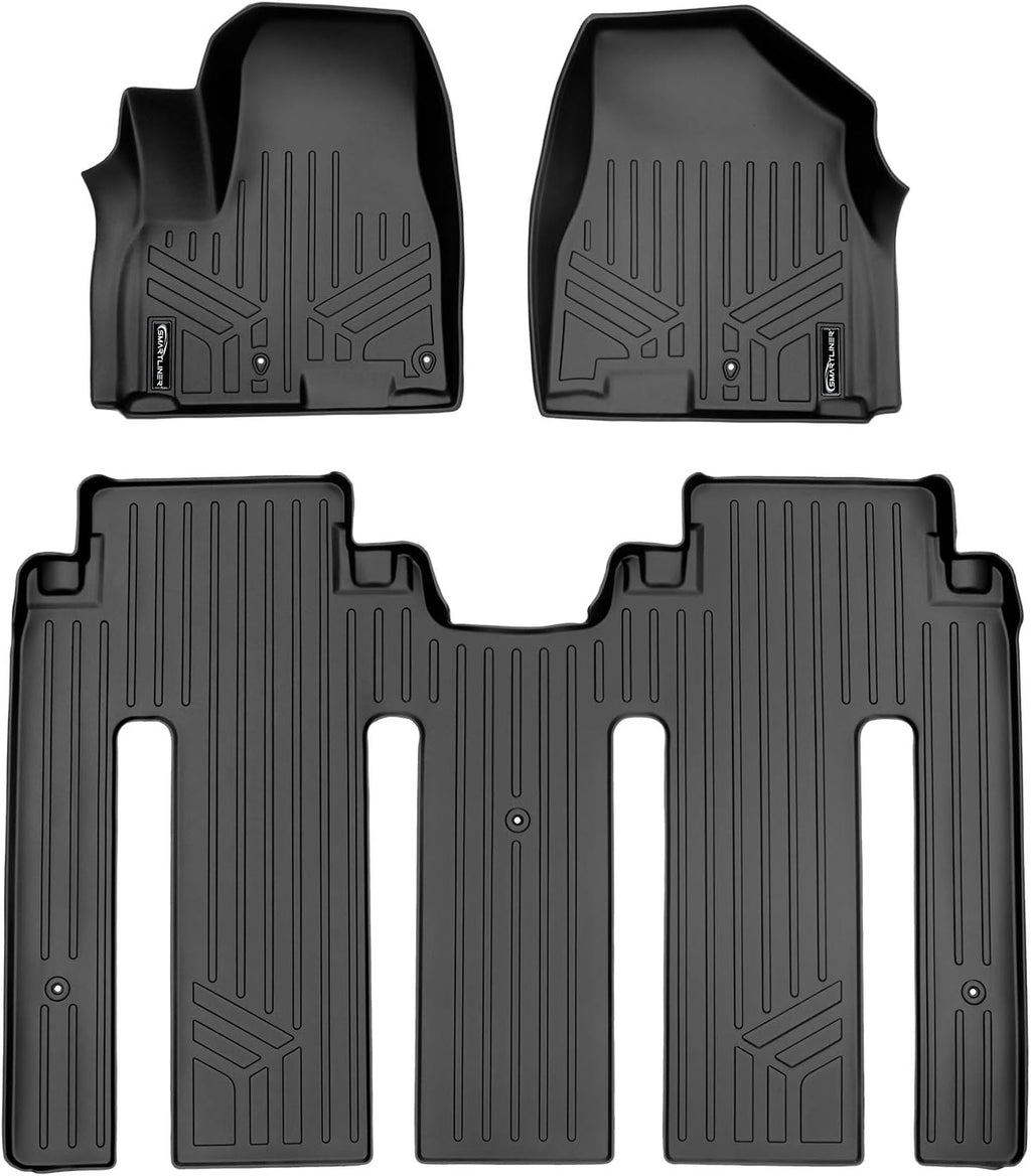 MAXLINER All Weather Custom Fit 2 Row Floor Mat Liner Set Compatible with 2015-2021 Kia Sedona