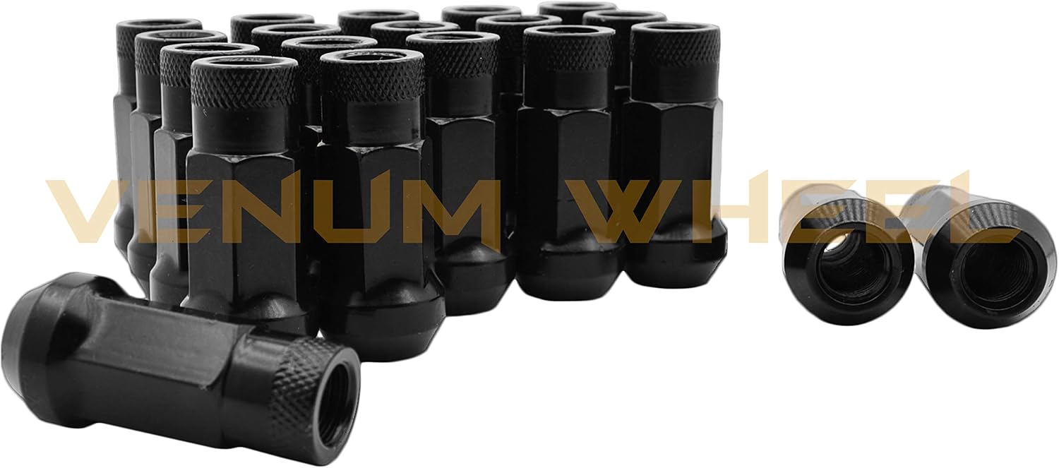 (2) 15mm + (2) 25 mm Wheel Spacers Staggered Kit + Black 12x1.5 Racing Stud & Racing Lug Nuts Free Thread Locket Included | Compatible with BMW 323ci, 323i, 325ci, 325i, 325xi, 3328ci, 328i, 330