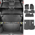 powoq Floor Mats Compatible with 2009-2015 Honda Pilot Cargo Mat Floor Liner Cargo Liner Back Seat Protector Replacement for 2009-2015 Honda Pilot Accessories (Trunk Mat with Backrest Mat+Floor Mats)