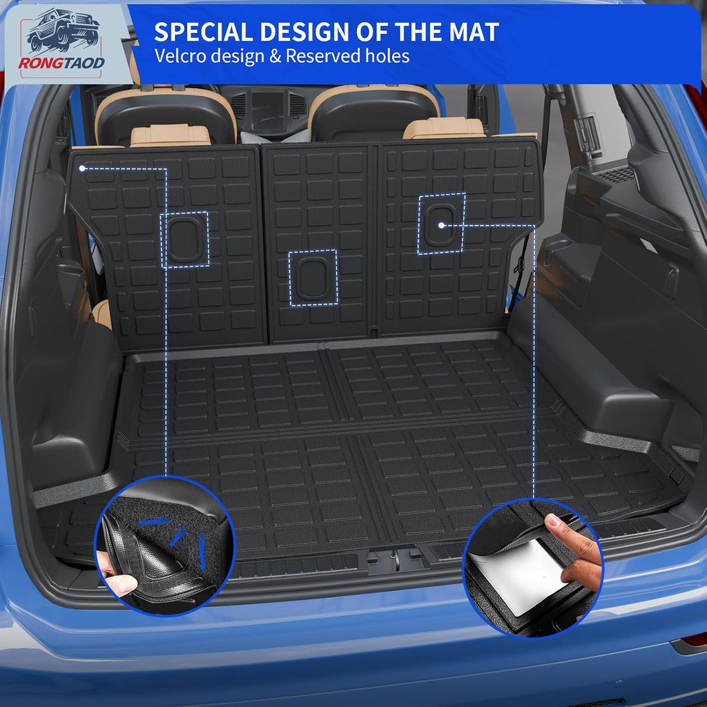 Rongtaod Floor Mats Compatible with 2022-2026 Hyundai Tucson Cargo Mat TPE Trunk Mat Cargo Liner All Weather Back Seat Cover Protectors 2025 Tucson Accessories (Backrest Mats+Trunk mat+Floor Mats)