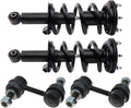 TRQ Front Suspension Kit Shock & Spring Strut Assembly Sway Bar Stabilizer Link Compatible with 2011-2013 INFINITI QX56 2014-2022 QX80