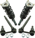 TRQ Front Suspension Kit Shock & Spring Strut Assembly Sway Bar Stabilizer Link Compatible with 2011-2012 Infiniti G25 2007-2008 G35 2009-2013 G37 2015 Q40