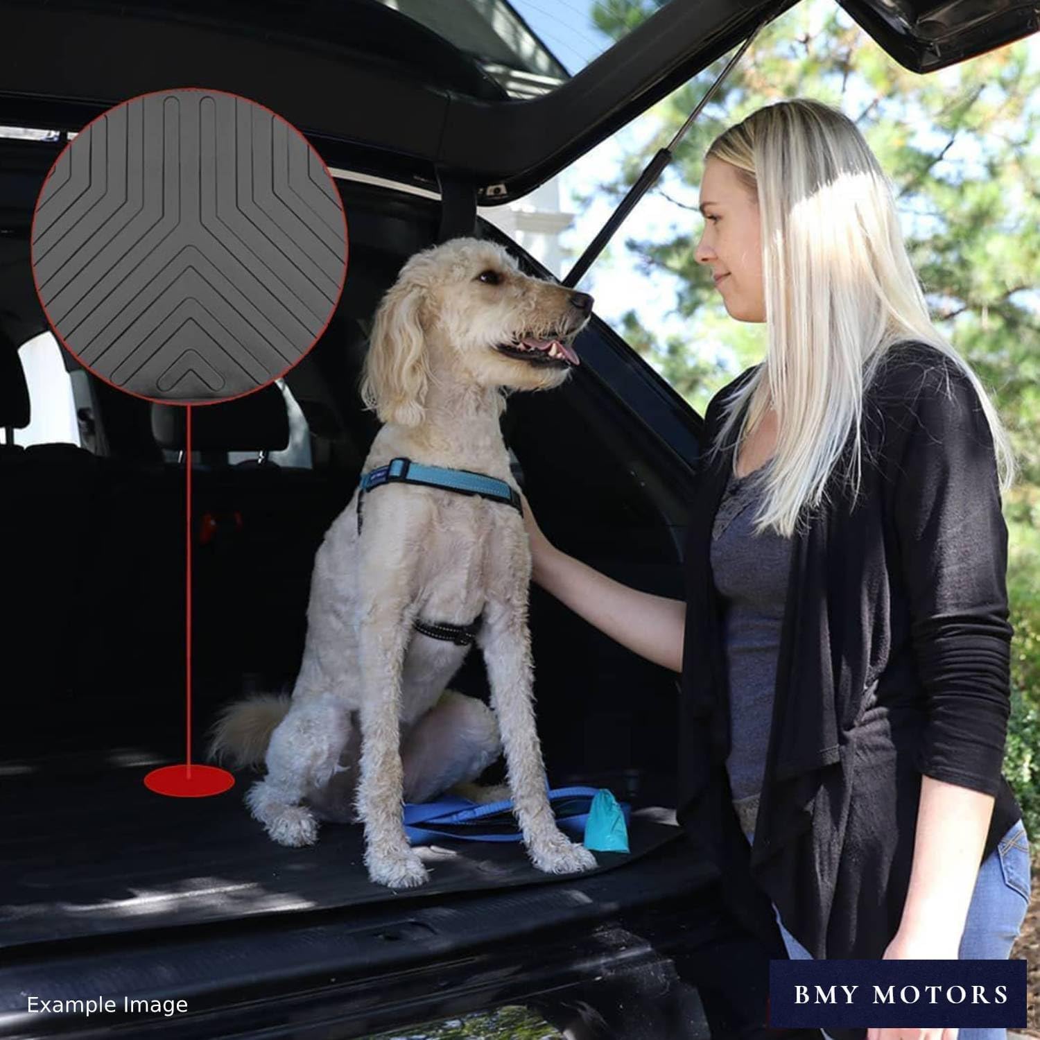 Car Floor Mats + Cargo Liner +Upper Compatible for Mercedes-Benz EQB 2022-2024 Black | Front & Rear Full Set Trunk Mat with Floor Mats | Waterproof | All Weather | High Tech Mat