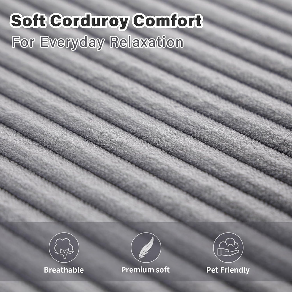 Folding Sofa Bed with Pillow, Convertible Sleeper Chair, Comfy Floor Futon Couch Mattress Lounge Lounge Sofa for Adults Portable Fold Out Chair Bed for Living Room Bedroom, Single, Gray