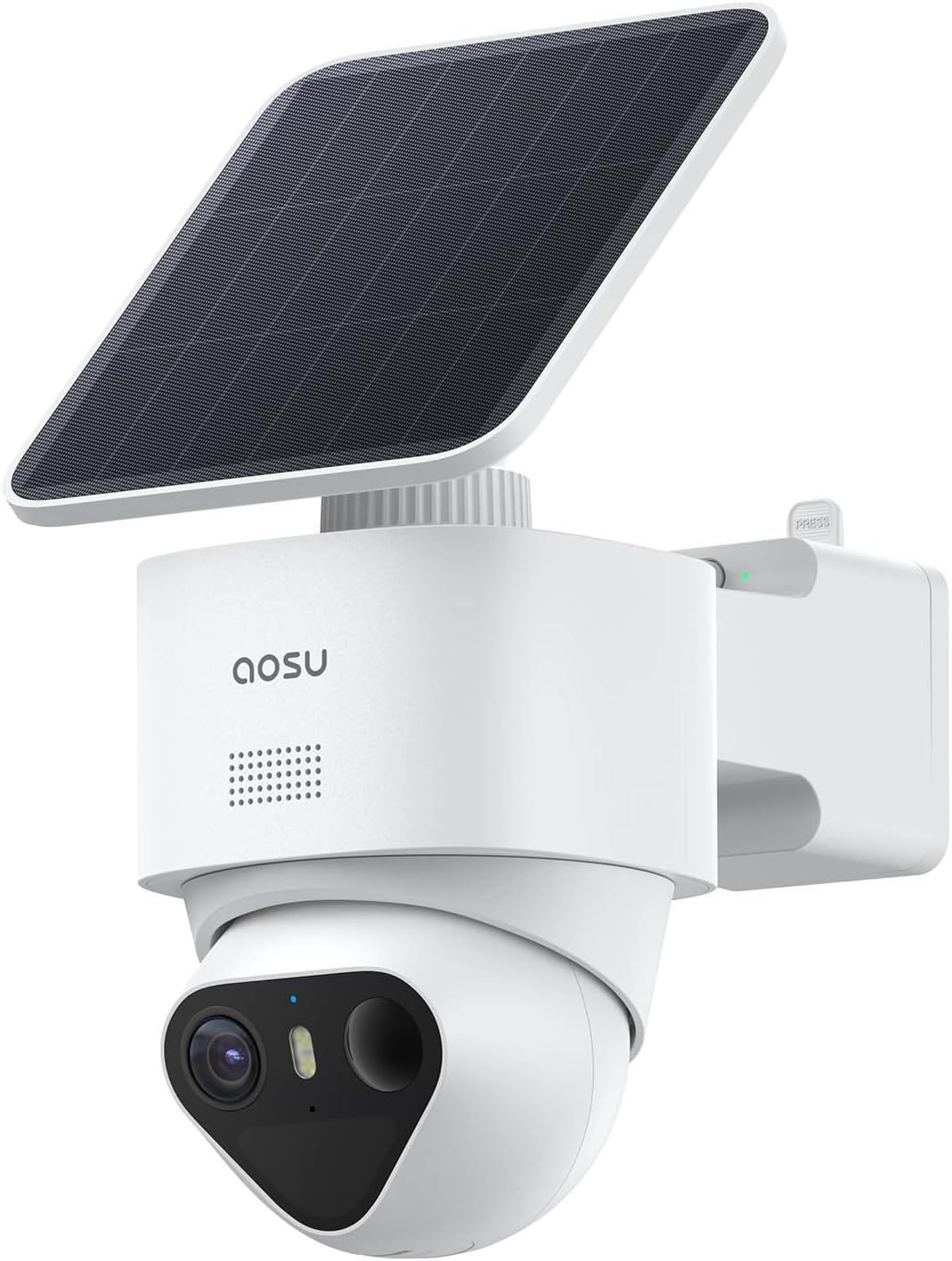 aosu T2 Ultra 4K Security Cameras Wireless Outdoor, TrueColor Night Vision, AI Triple Detection, 360° Auto Tracking, Solar Powered WiFi Camera for Home Security, 1Pack