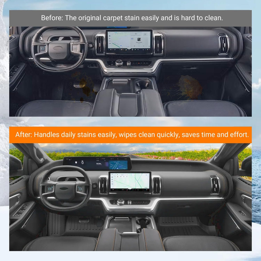 powoq 7 Seats Floor Mats Compatible with 2025 2026 Ford Expedition Cargo Mat Floor Liner Replacement for 2025-2026 Ford Expedition Accessories (Trunk Mat+Backrest Mats+Floor mats)