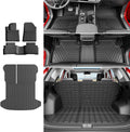 powoq Floor Mats Compatible with 2023-2026 Kia Sportage Fuel Cargo Liner with Backrest Mat TPE Replacement for 2023-2026 Kia Sportage Accessories (Trunk Mat with Backrest Mat+Floor Mats)