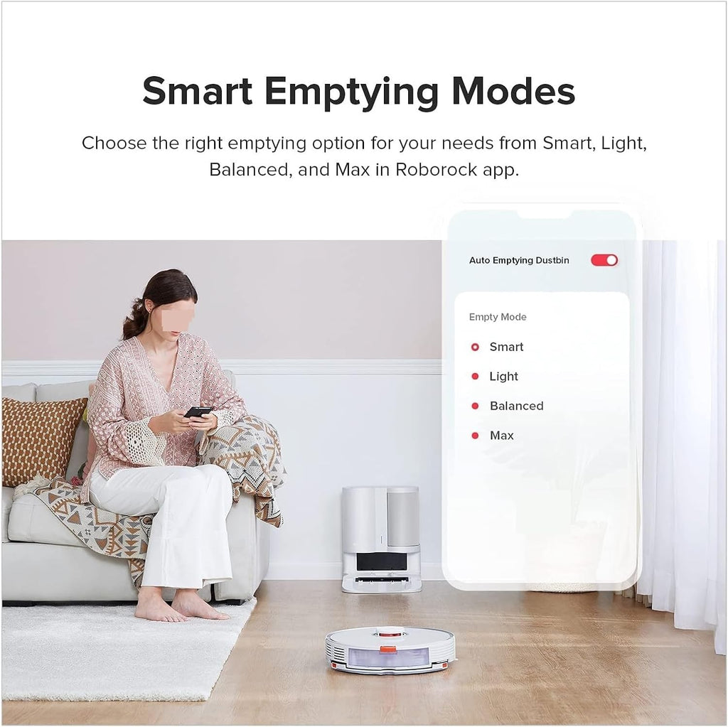 Auto-Empty Dock, Automatic Dust Collection, Intelligent Emptying，3L Dust Bag, App-Controlled, Compatible for Roborock S7 S7 MaxV Robot Vacuum(AU)