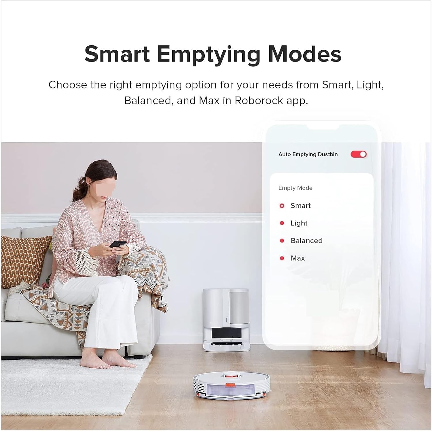 Auto-Empty Dock, Automatic Dust Collection, Intelligent Emptying，3L Dust Bag, App-Controlled, Compatible for Roborock S7 S7 MaxV Robot Vacuum(AU)