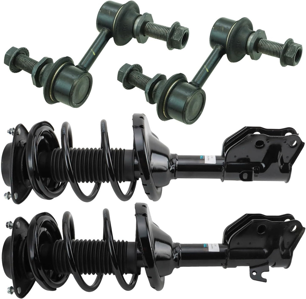 TRQ Front Suspension Kit Complete Strut & Coil Spring Assembly Sway Bar Stabilizer Link Compatible with 2017-2018 Subaru Forester