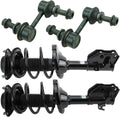 TRQ Front Suspension Kit Complete Strut & Coil Spring Assembly Sway Bar Stabilizer Link Compatible with 2017-2018 Subaru Forester