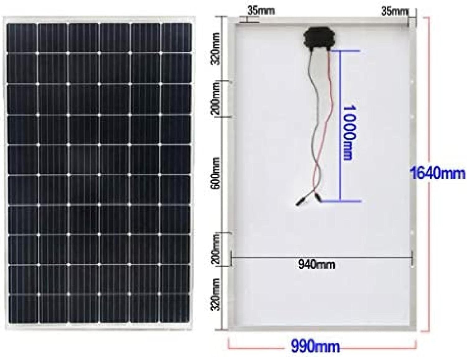 Solar Panel Kit,Solar Panels Solar Panel 12 24V 300W Monocrystalline Solar Panel Roof Charging Board Charger Power Station Generator