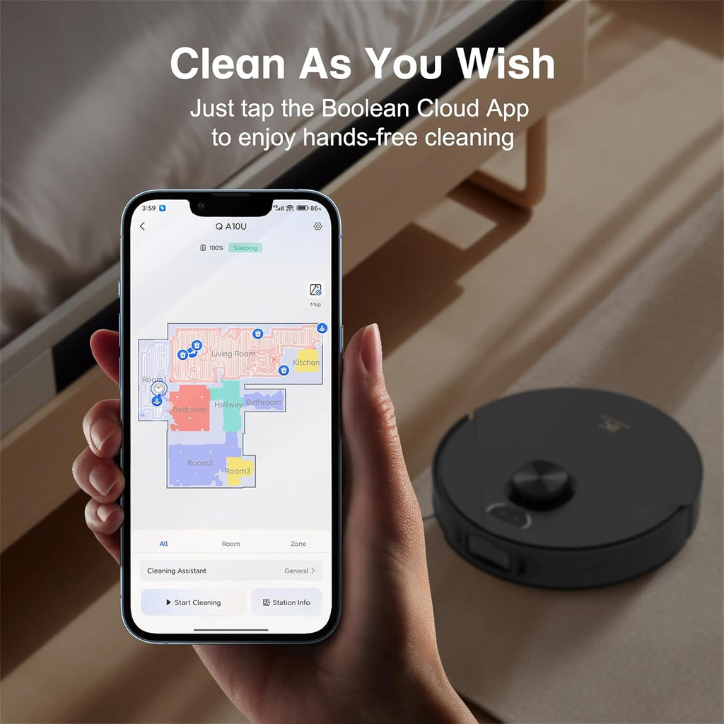 Bcdroid A10 Ultra Robot Vacuum and Mop, 25,000Pa Suction, Triple Lift System, Self-Emptying, Self-Refilling, All-in-One Self-Cleaning Station, AI Obstacle Avoidance